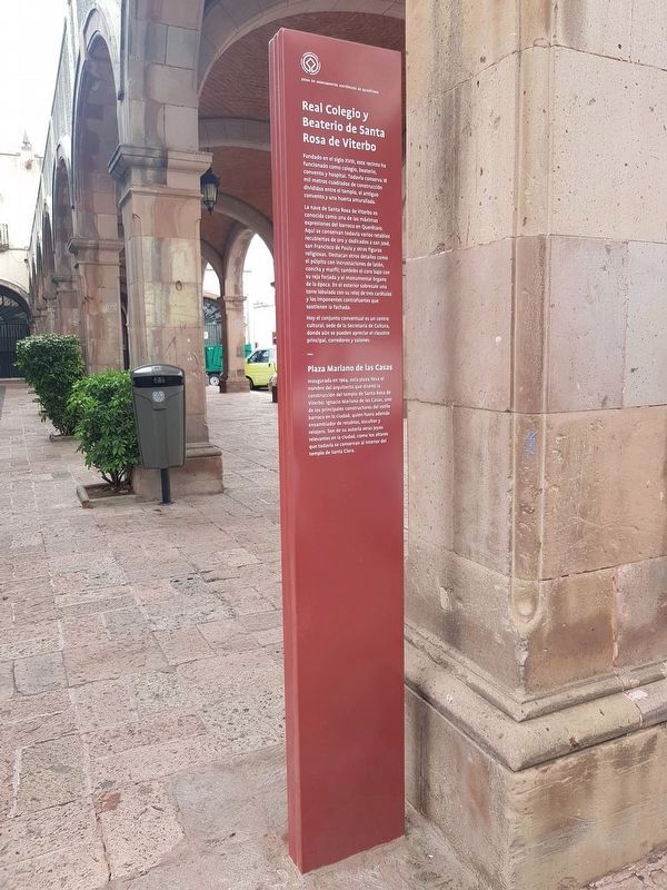 Royal College and Convent of Santa Rosa de Viterbo Marker Spanish text image. Click for full size.