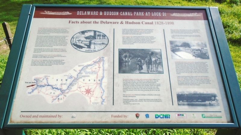 Facts about the Delaware & Hudson Canal 1828-1898 Marker image. Click for full size.