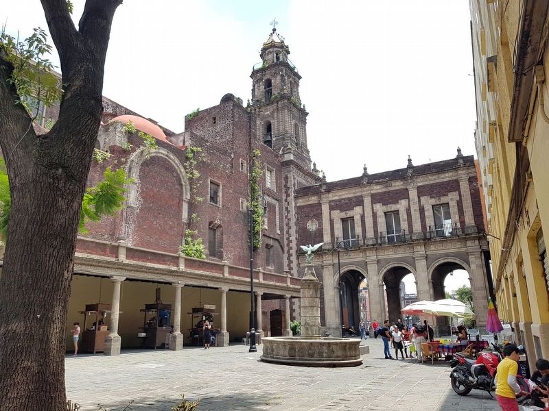 A courtyard north of the Camino Real de Tierra Adentro Marker image. Click for full size.