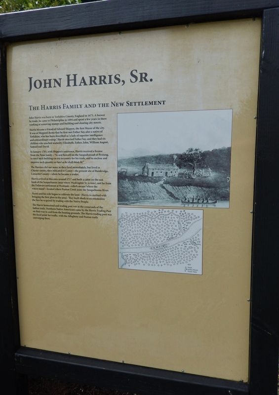 John Harris, Sr. Marker (<i>tall view</i>) image. Click for full size.