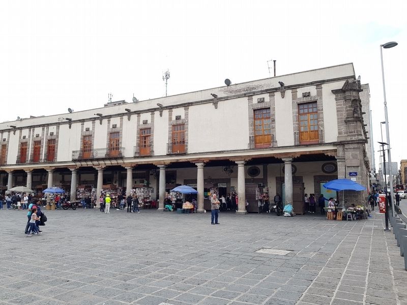 Plaza and Portal of Santo Domingo and Marker. Click for full size. Plaza and Portal of Santo Domingo and Marker image. Click for full size.
