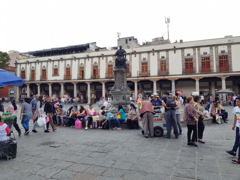 A statue of Josefa Ortiz de Domínguez in the Plaza of Santo Domingo. Click for full size. A statue of Josefa Ortiz de Domínguez in the Plaza of Santo Domingo image. Click for full size.