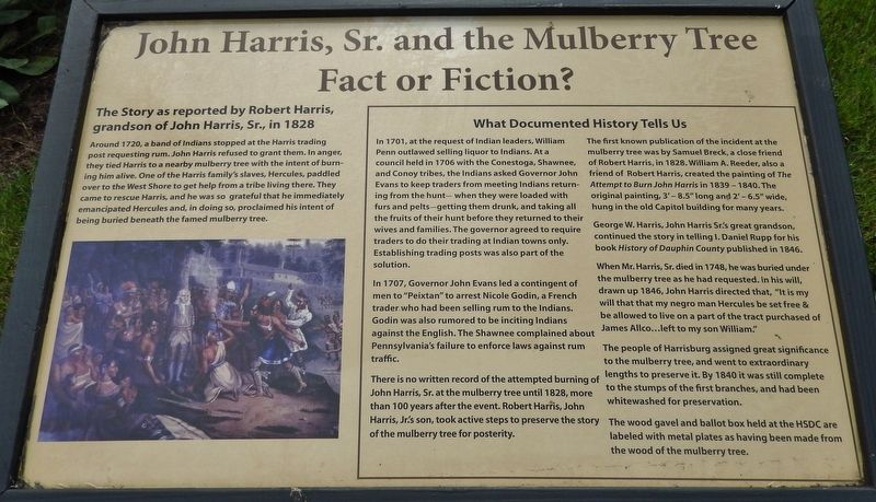 John Harris, Sr., and the Mulberry Tree Marker image. Click for full size.