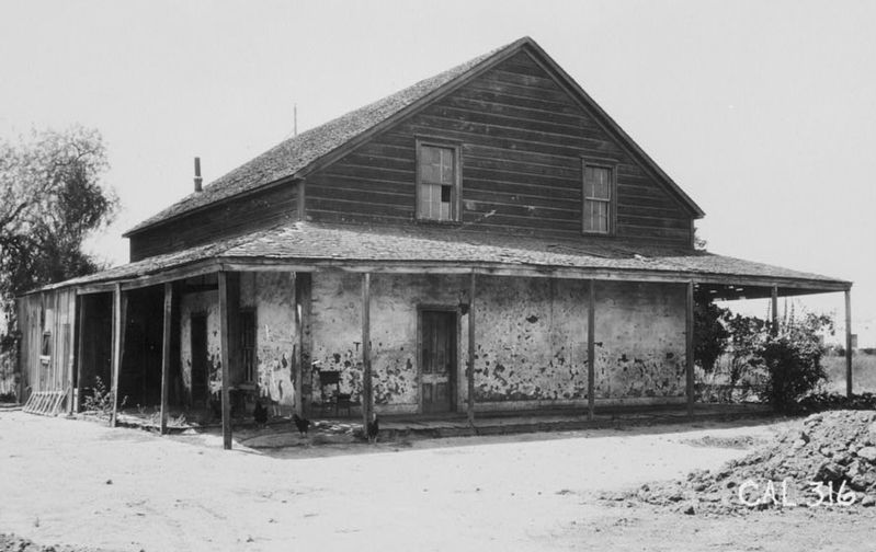 <i>Exterior view of Antonio Jose Rocha's adobe, as seen from the north side...</i> image. Click for full size.