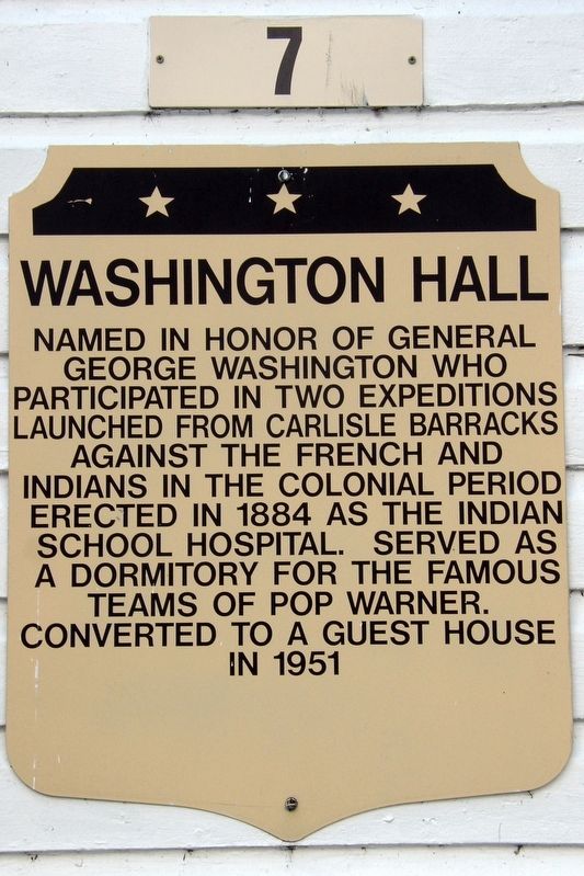 Washington Hall Marker. Click for full size. Washington Hall Marker image. Click for full size.