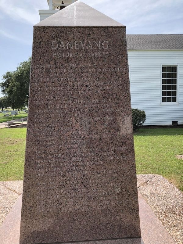 Danevang Pioneer Monument Right Side image. Click for full size.