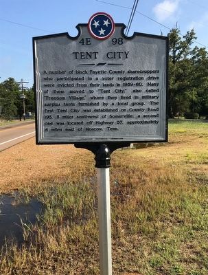 Tent City Marker image. Click for full size.