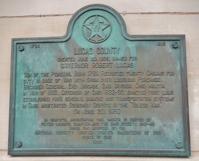 Lucas County Marker. Click for full size. Lucas County Marker image. Click for full size.