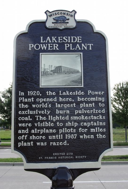 Lakeside Power Plant Marker image. Click for full size.