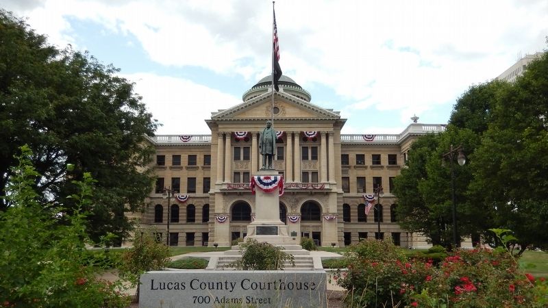 Lucas County Courthouse (<i>wide view of front entrance from Adams Street</i>) image. Click for full size.