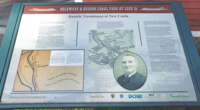 Daniels' Farmhouse at New Castle Marker image. Click for full size.