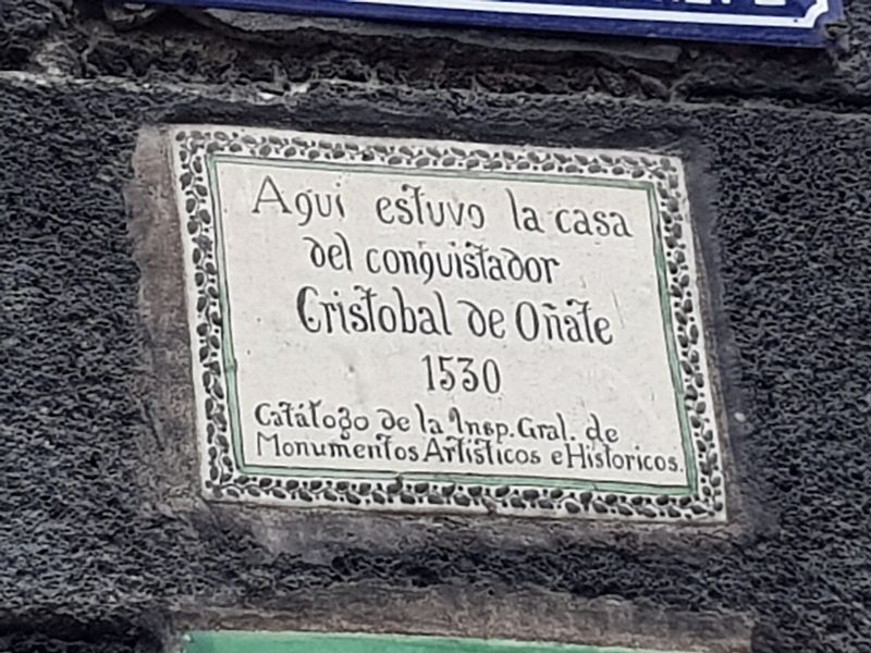 House of Cristbal de Oate Marker image. Click for full size.
