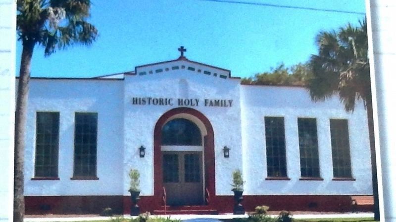 Marker detail: Holy Family Center. Click for full size. Marker detail: Holy Family Center image. Click for full size.