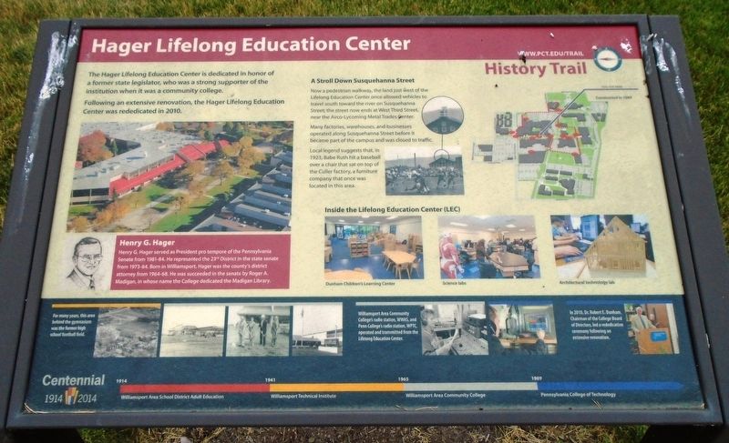 Hager Lifelong Education Center Marker. Click for full size. Hager Lifelong Education Center Marker image. Click for full size.