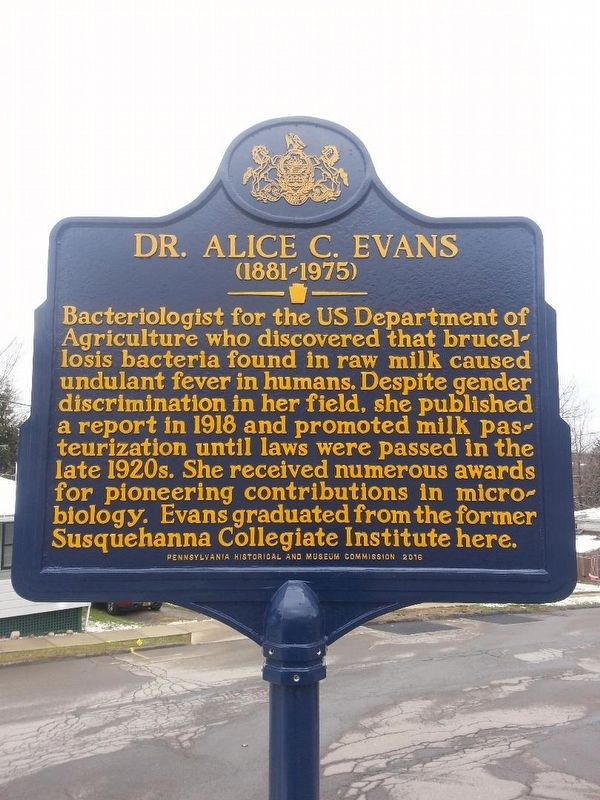 Dr. Alice C. Evans Marker image. Click for full size.