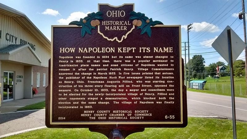 How Napoleon Kept Its Name Marker image. Click for full size.