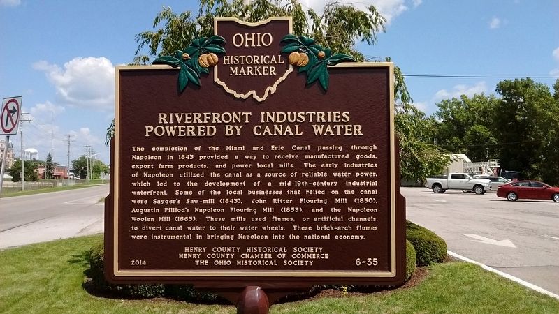 Riverfront Industries Powered by Canal Water Marker. Click for full size. Riverfront Industries Powered by Canal Water Marker image. Click for full size.