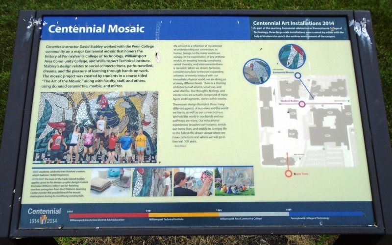 Centennial Mosaic Marker. Click for full size. Centennial Mosaic Marker image. Click for full size.