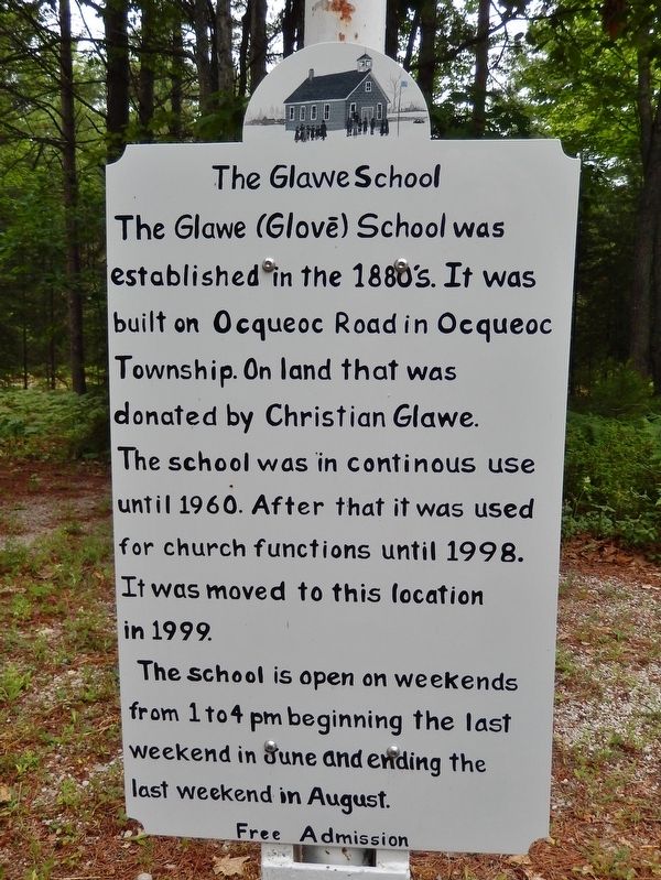 The Glawe School Marker image. Click for full size.