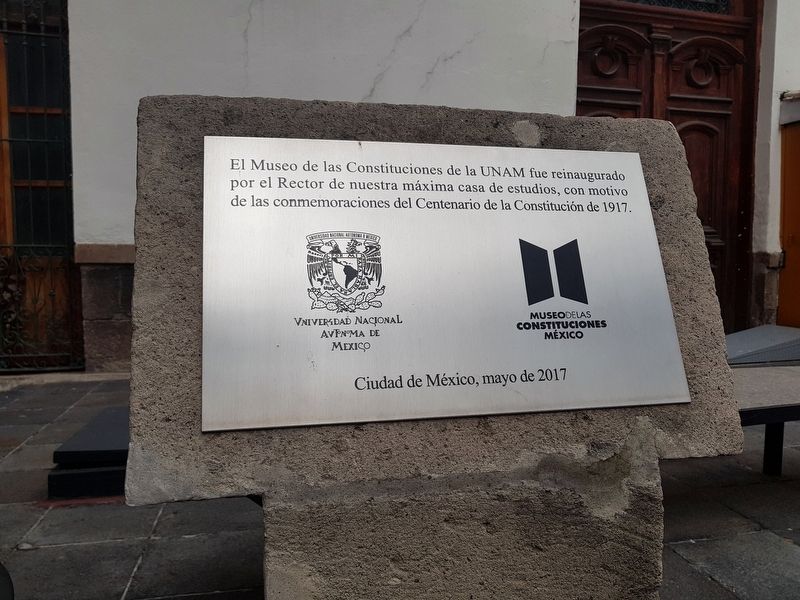A nearby additional marker for the Museum of the Constitutions. Click for full size. A nearby additional marker for the Museum of the Constitutions image. Click for full size.