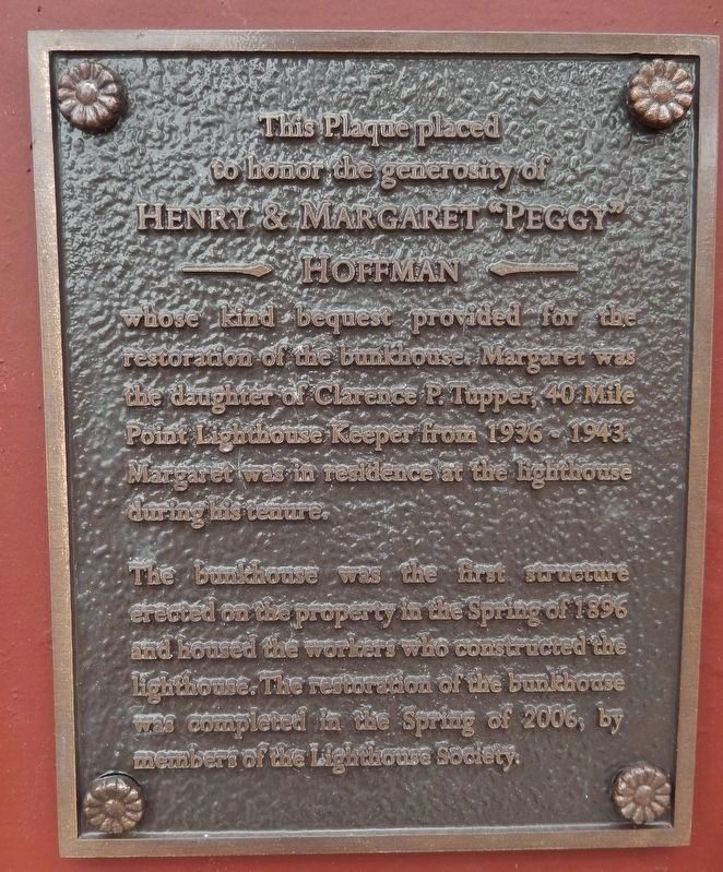 Henry & Margaret Hoffman Plaque (<i>mounted on bunkhouse wall, just left of the entrance</i>) image. Click for full size.