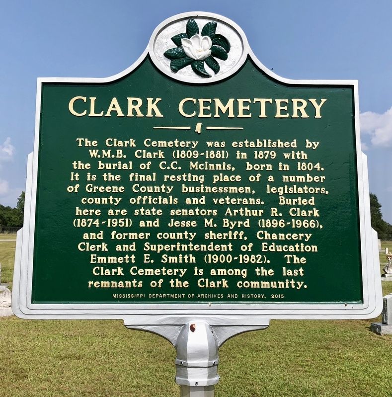 Clark Cemetery Marker image. Click for full size.