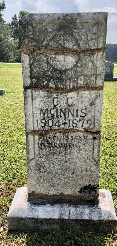 Nearby grave of С.С. McInnis noted on marker. image. Click for full size.