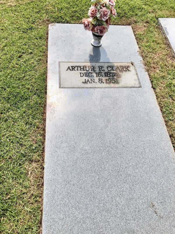 Nearby grave of Arthur Clark, noted on marker. image. Click for full size.