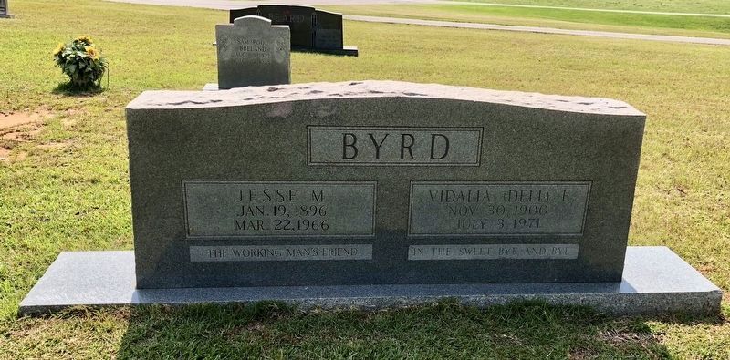 Nearby grave of Jesse Byrd (on left), noted on marker.. Click for full size. Nearby grave of Jesse Byrd (on left), noted on marker. image. Click for full size.