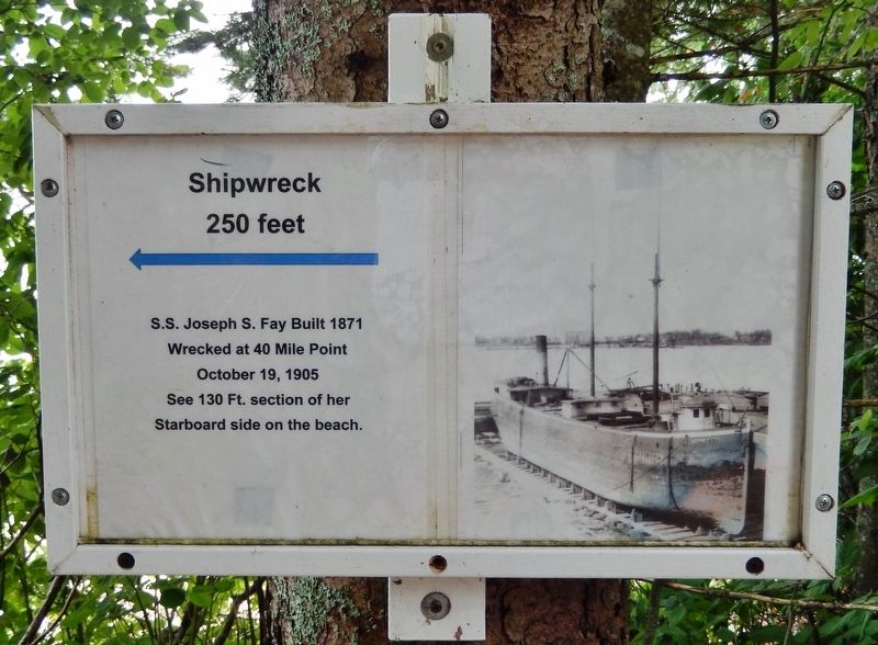 S.S. <i>Joseph S. Fay</i> Shipwreck Marker image. Click for full size.