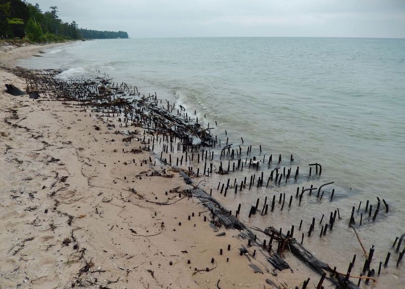 S.S. <i>Joseph S. Fay</i> Shipwreck Hull Ruins. Click for full size. S.S. <i>Joseph S. Fay</i> Shipwreck Hull Ruins image. Click for full size.