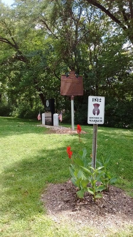 Winchester's Camp No. 3/Fort Starvation / The Old Kentucky Burial Grounds Marker. Click for full size. Winchester's Camp No. 3/Fort Starvation / The Old Kentucky Burial Grounds Marker image. Click for full size.