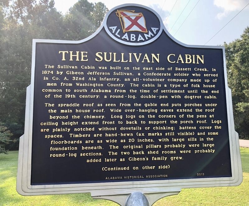 The Sullivan Cabin Marker image. Click for full size.