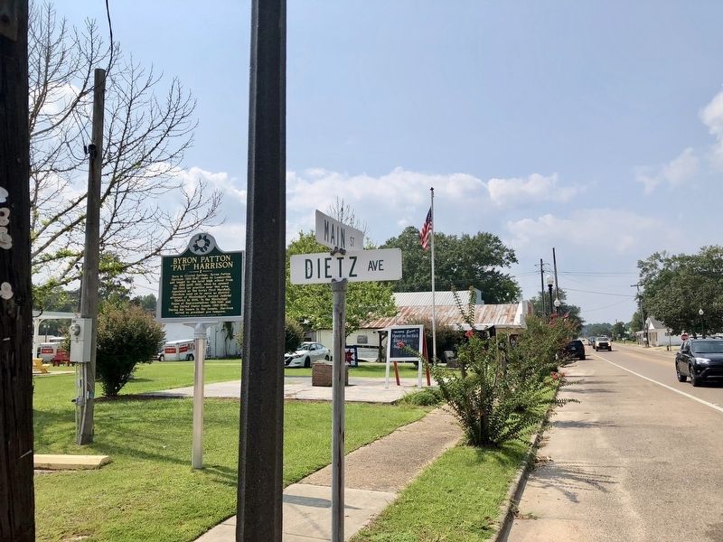 Marker in Green's Park, looking west on Main Street.. Click for full size. Marker in Green's Park, looking west on Main Street. image. Click for full size.