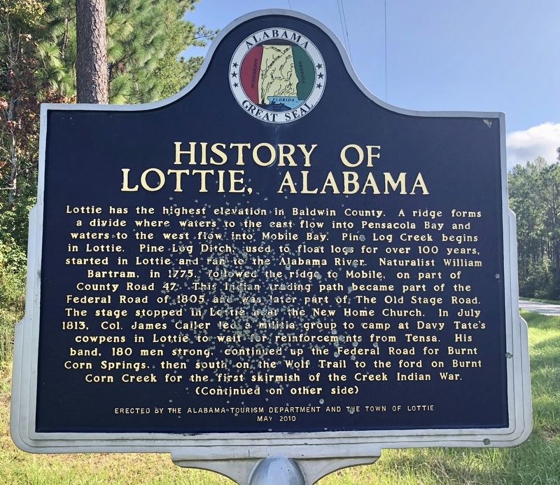 History of Lottie, Alabama Marker image. Click for full size.