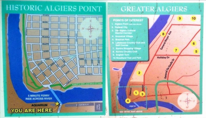Marker detail: Algiers Point map image. Click for full size.