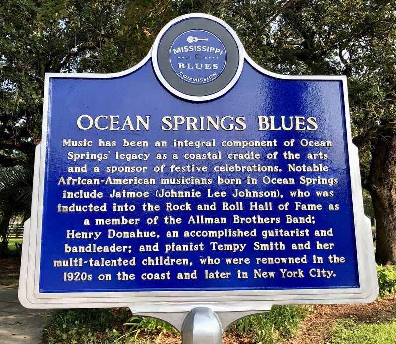 Ocean Springs Blues Marker image. Click for full size.