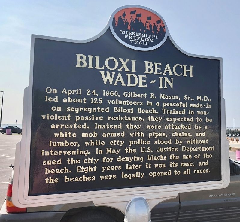 Biloxi Beach Wade-In Marker image. Click for full size.