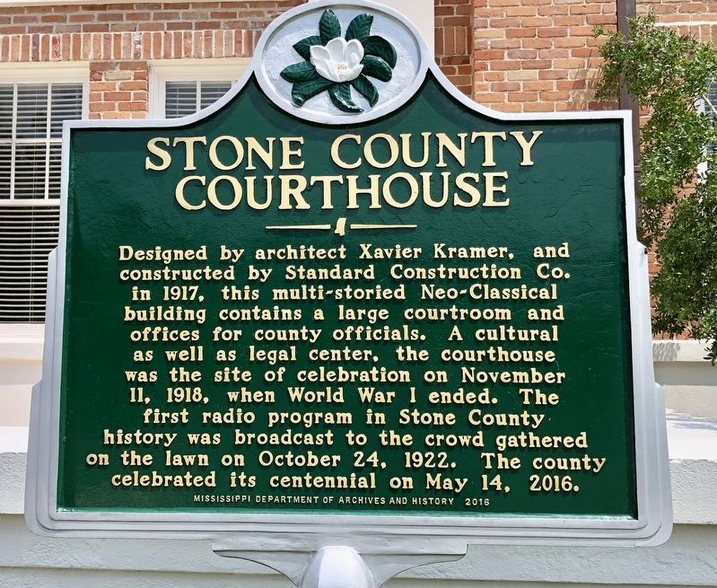 Stone County Courthouse Marker image. Click for full size.