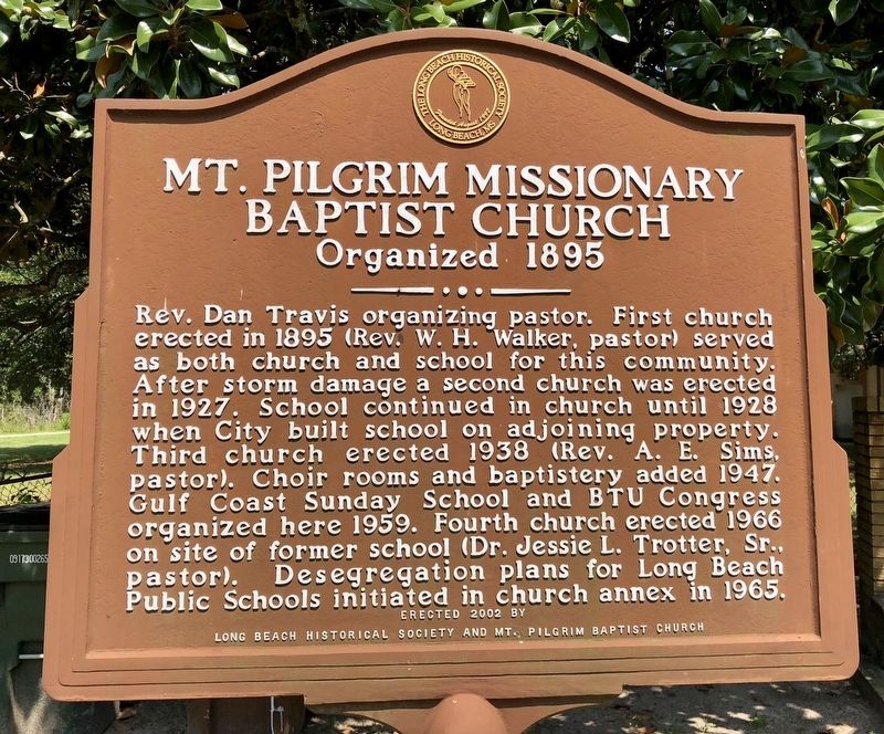 Mt. Pilgrim Missionary Baptist Church Marker image. Click for full size.