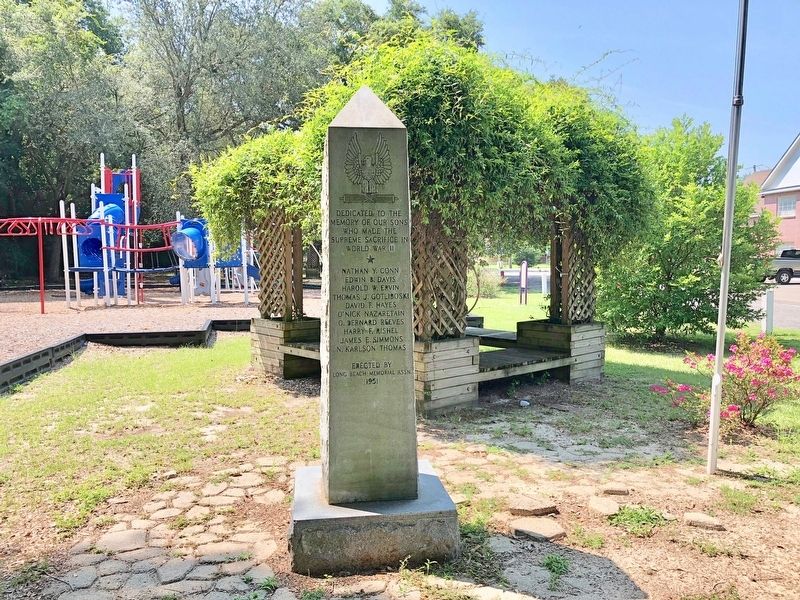 Memorial shaft mentioned on marker. image. Click for full size.