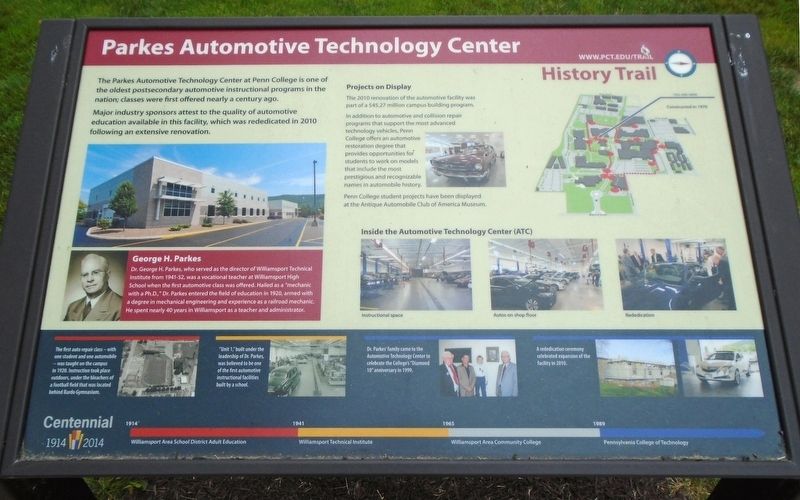 Parkes Automotive Technology Center Marker image. Click for full size.
