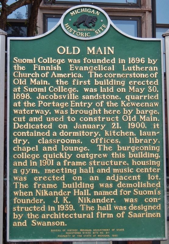 Old Main (<i>marker side 1</i>) image. Click for full size.