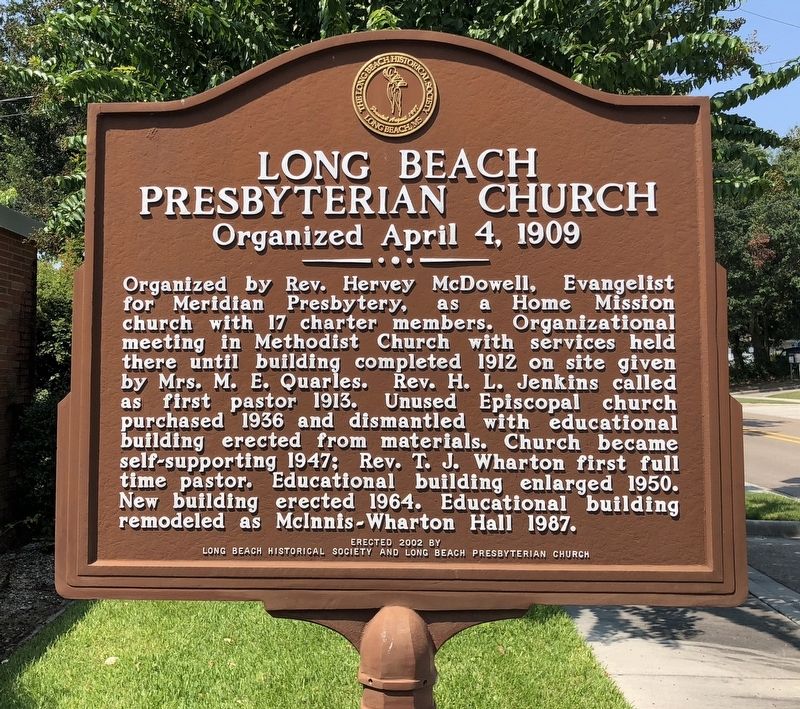 Long Beach Presbyterian Church Marker image. Click for full size.