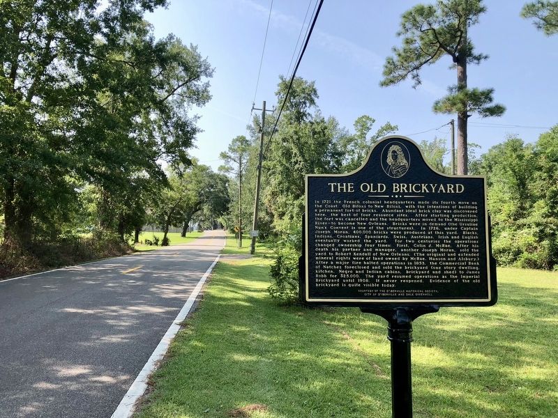 The Old Brickyard Marker looking south on 7th Avenue towards the Back Bay. image. Click for full size.