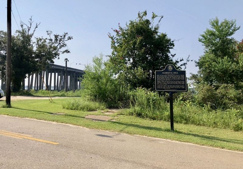 View of marker and where ferry was used across the Back Bay. image. Click for full size.
