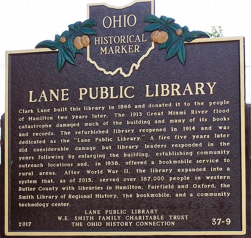 Lane Public Library Marker image. Click for full size.