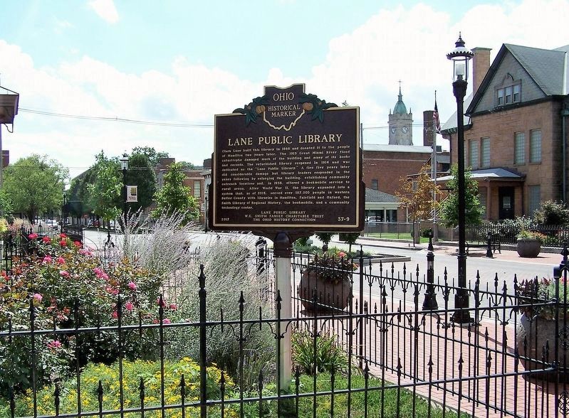 Lane Public Library Marker image. Click for full size.