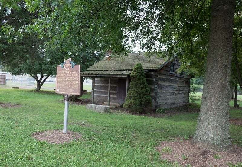 Mariah Storts Allen Marker and Log Cabin image. Click for full size.