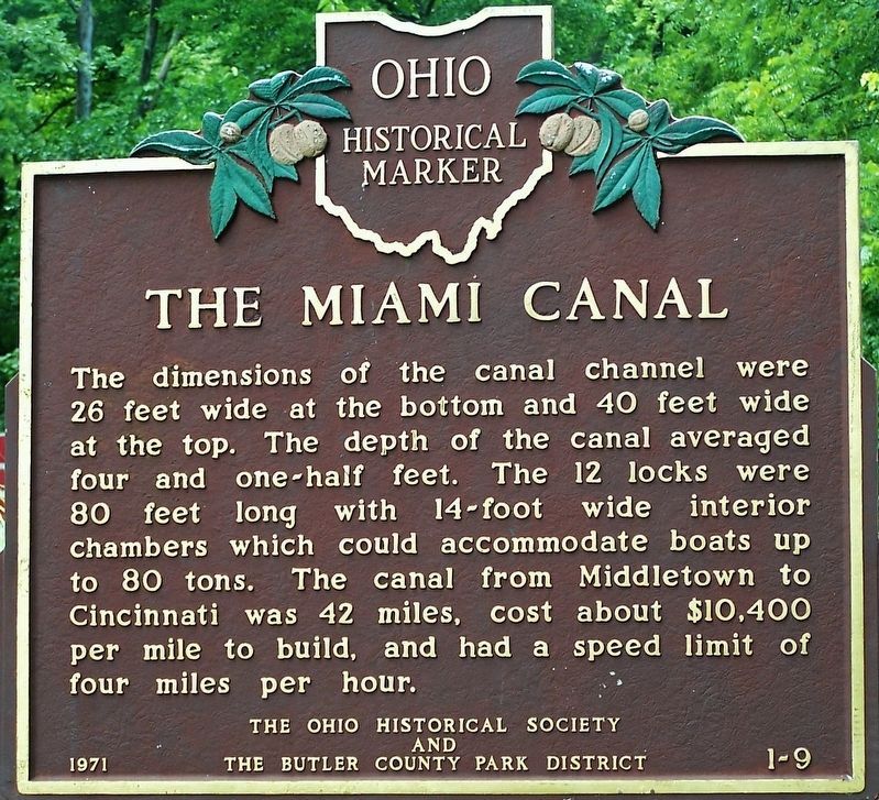 The Miami Canal Marker. Click for full size. The Miami Canal Marker image. Click for full size.